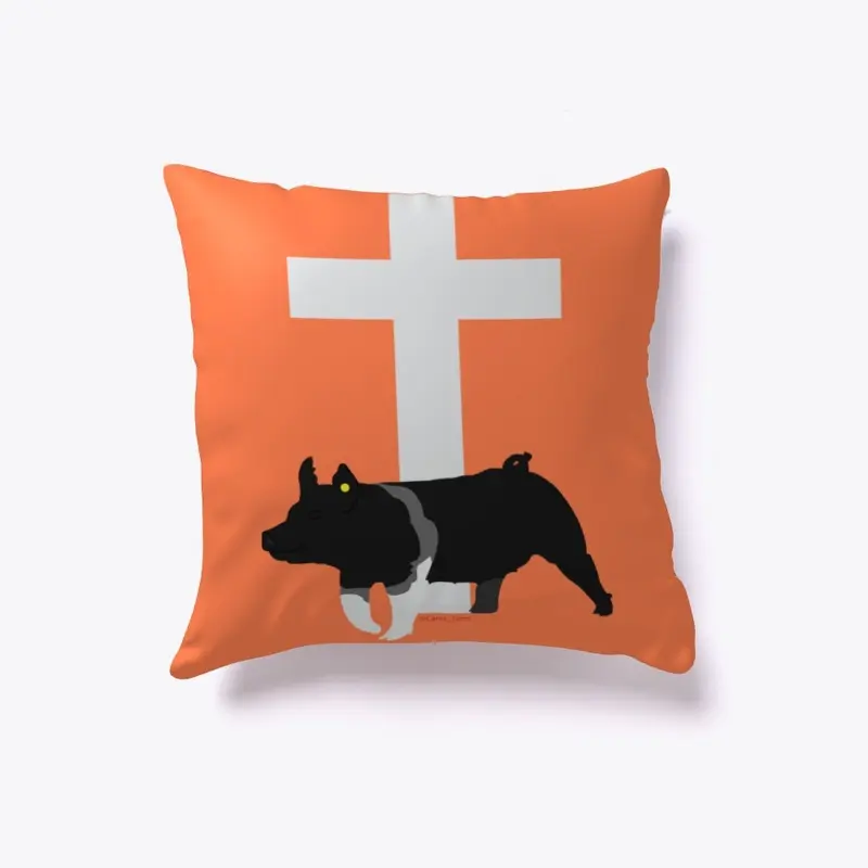 Pigs For Jesus Pillow